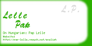 lelle pap business card